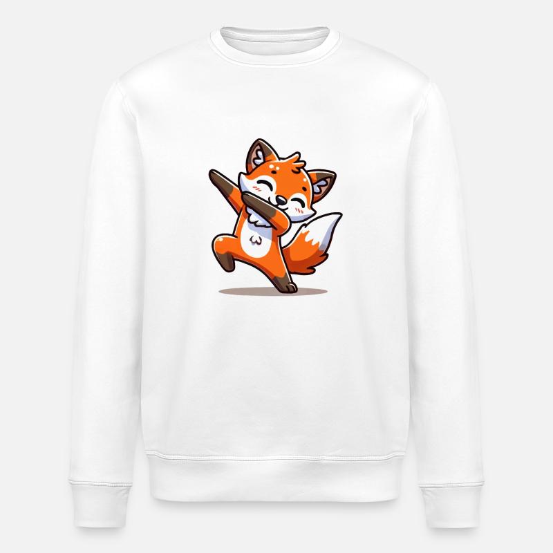 fuchs tier dabbing - Stanley/Stella Unisex Bio-Sweatshirt ROLLER - Weiß
