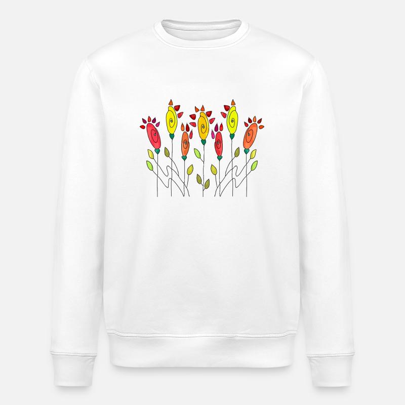 Fleur - Sweat bio ROLLER Stanley/Stella Unisexe - blanc