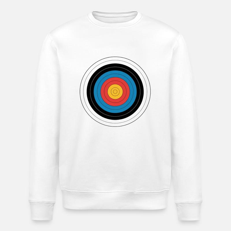 Target Archery Pop Art Graphic - Stanley/Stella ROLLER Unisex Organic Sweatshirt - white