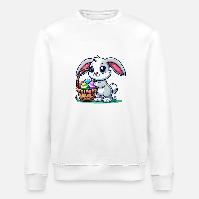 Bunny Easter Bunny - Stanley/Stella ROLLER Unisex Organic Sweatshirt - white