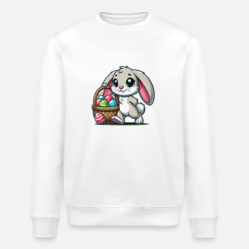 Bunny Easter Bunny - Stanley/Stella ROLLER Unisex Organic Sweatshirt - white