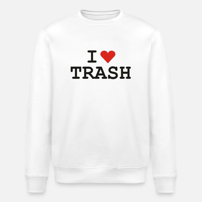 love_trash - Stanley/Stella ROLLER Unisex Organic Sweatshirt - white