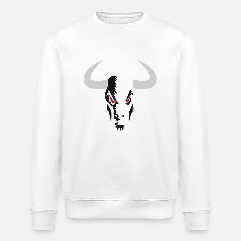 Bull Head klein - Stanley/Stella Unisex Bio-Sweatshirt ROLLER - Weiß