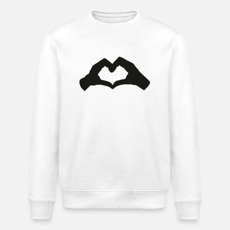 HandHerz2 - Stanley/Stella Unisex Bio-Sweatshirt ROLLER - Weiß
