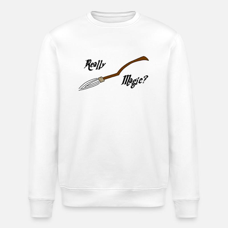 Magische Besen oder nicht? - Stanley/Stella Unisex Bio-Sweatshirt ROLLER - Weiß