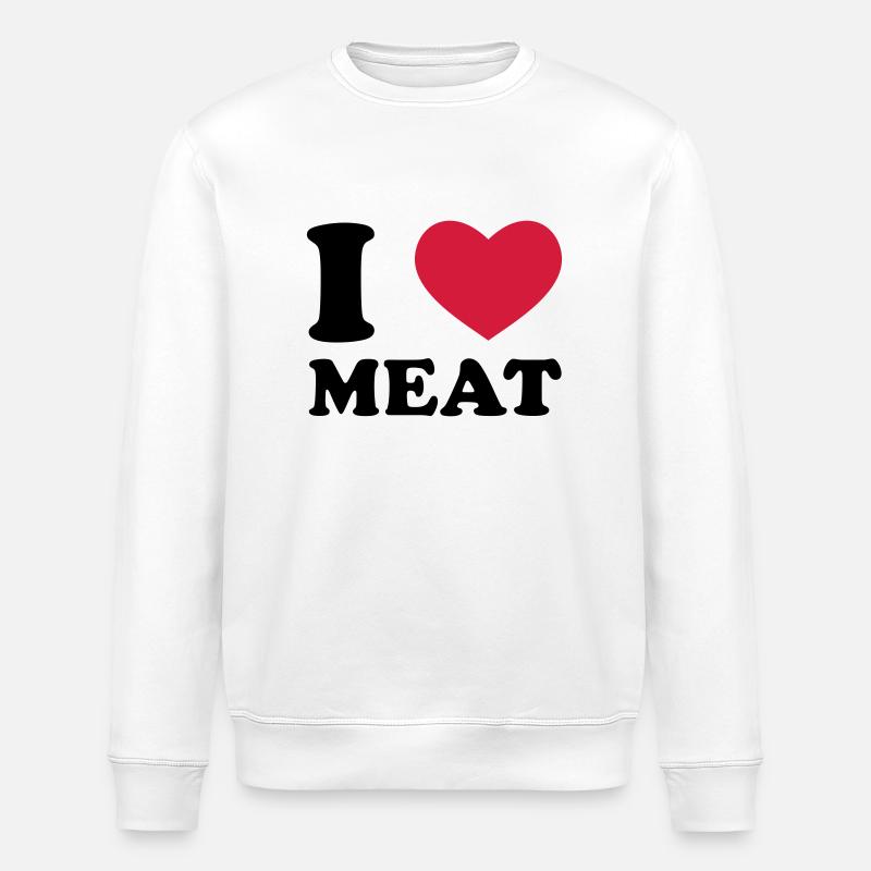 I Love Meat - Sweat bio ROLLER Stanley/Stella Unisexe - blanc