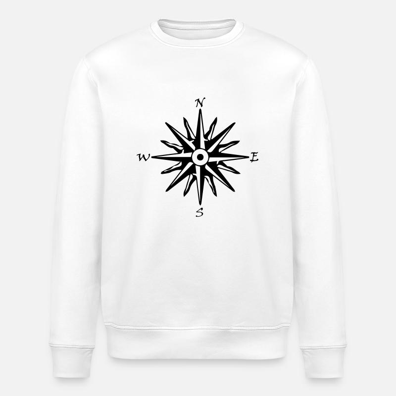 compassrose - Stanley/Stella Unisex Bio-Sweatshirt ROLLER - Weiß