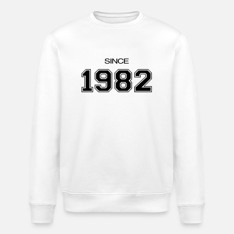 birthday gift 1982 - Stanley/Stella ROLLER Unisex Organic Sweatshirt - white