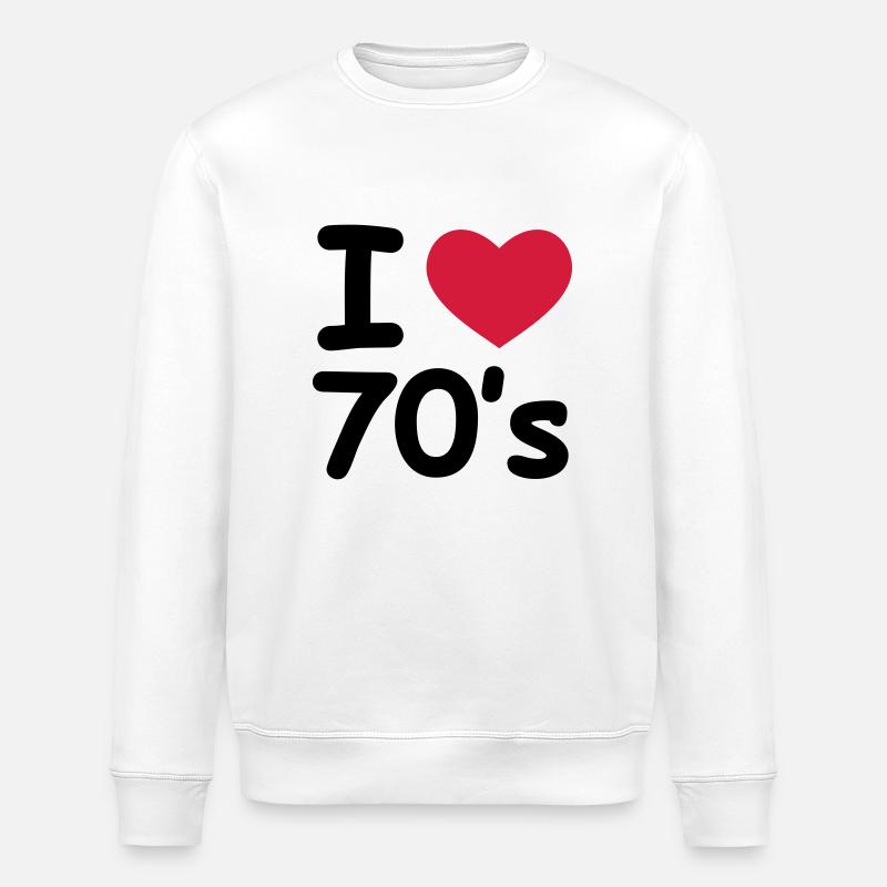 I Love 70's - Stanley/Stella Unisex Bio-Sweatshirt ROLLER - Weiß