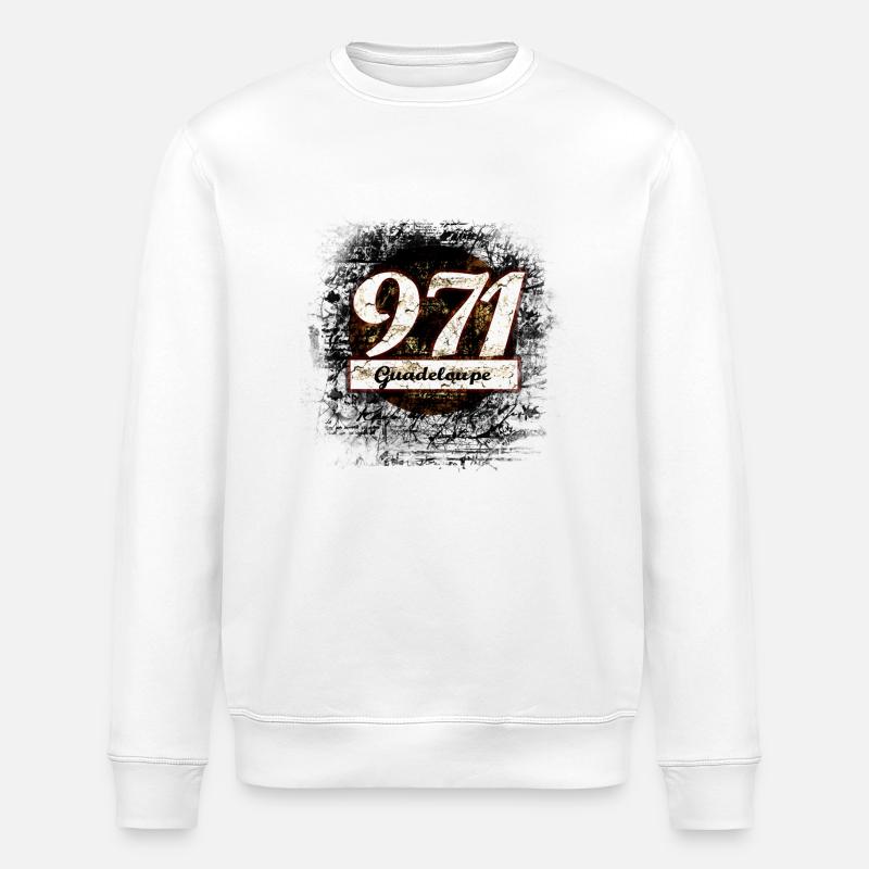 971! Guadeloupe - Stanley/Stella Unisex Bio-Sweatshirt ROLLER - Weiß