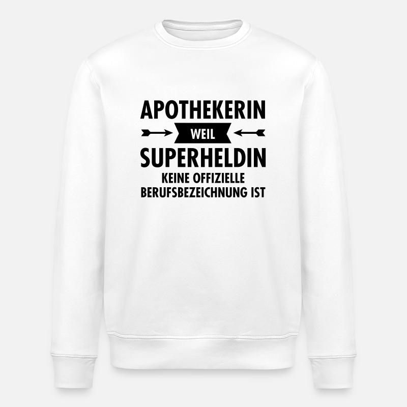 Apothekerin Superheldin - Stanley/Stella ROLLER Unisex Organic Sweatshirt - white
