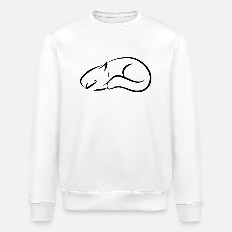 Katze - Stanley/Stella Unisex Bio-Sweatshirt ROLLER - Weiß