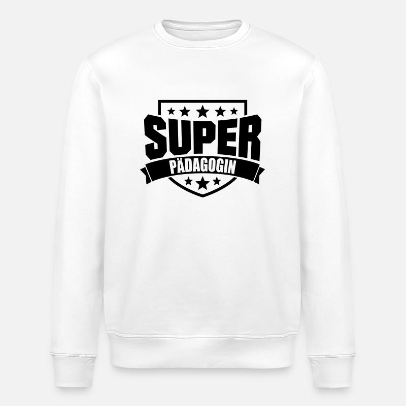 Super Pädagogin - Stanley/Stella Unisex Bio-Sweatshirt ROLLER - Weiß
