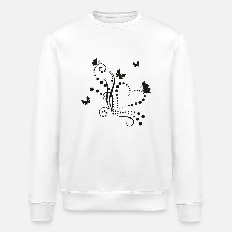 Schmetterlinge - Stanley/Stella Unisex Bio-Sweatshirt ROLLER - Weiß