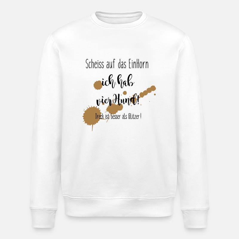 1Horn-4Hund - Stanley/Stella Unisex Bio-Sweatshirt ROLLER - Weiß