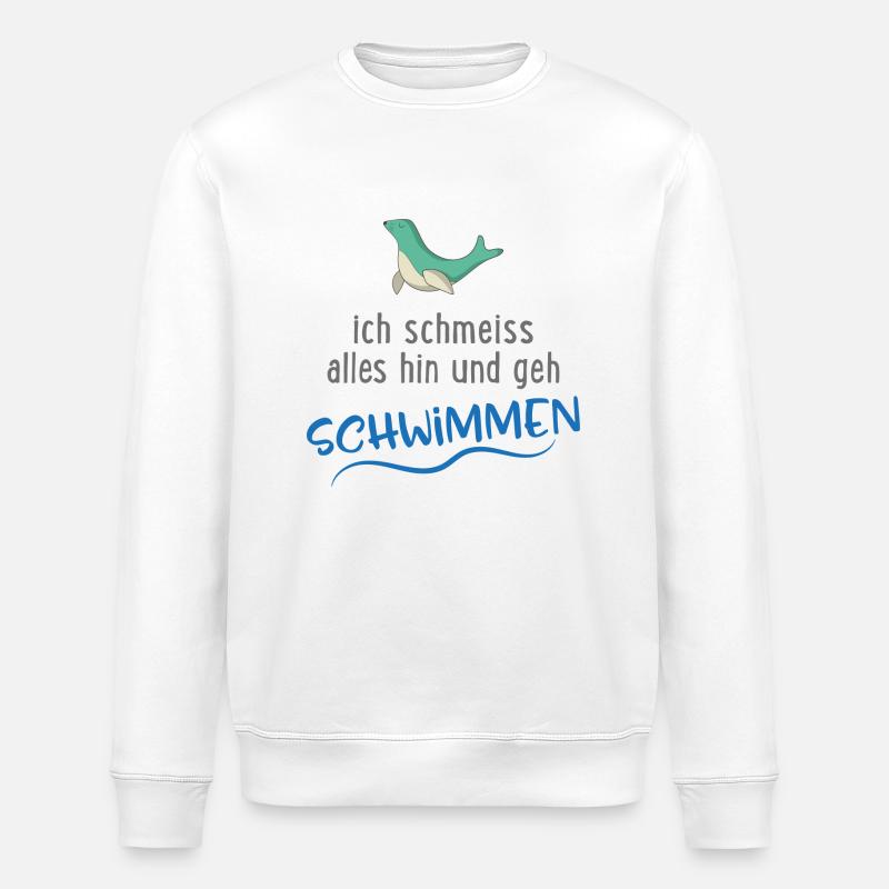 Schwimmen - Stanley/Stella Unisex Bio-Sweatshirt ROLLER - Weiß