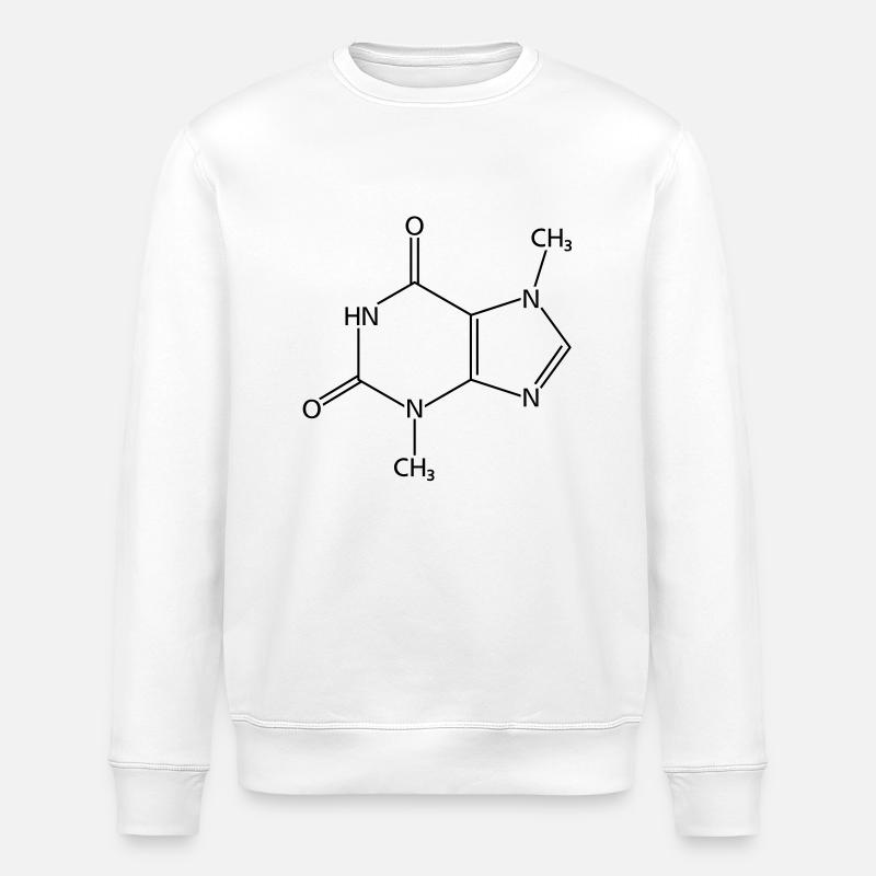 Molécule de chocolat - Sweat bio ROLLER Stanley/Stella Unisexe - blanc