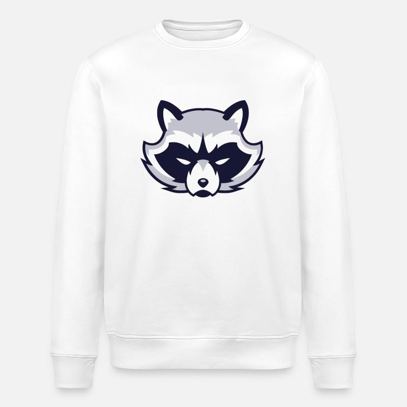 Waschbär - Stanley/Stella Unisex Bio-Sweatshirt ROLLER - Weiß