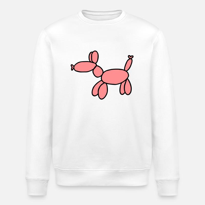Luftballon Tier Geschenk - Stanley/Stella Unisex Bio-Sweatshirt ROLLER - Weiß