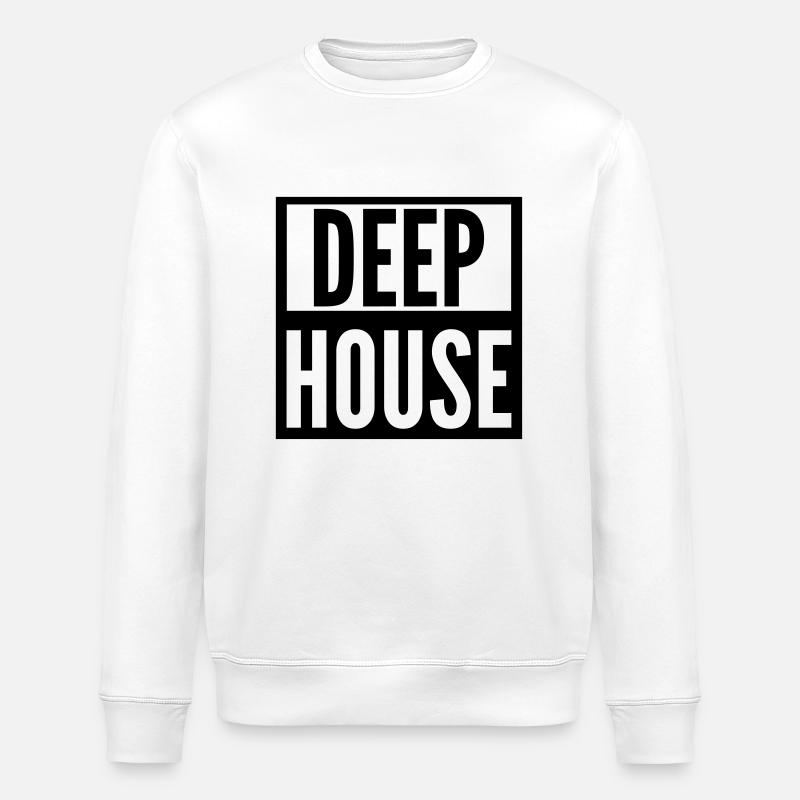 deep house - Stanley/Stella ROLLER Unisex Organic Sweatshirt - white