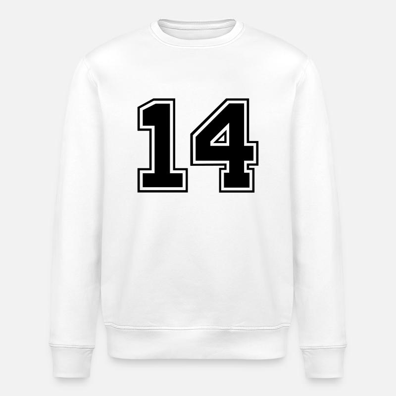 vierzehn - Stanley/Stella Unisex Bio-Sweatshirt ROLLER - Weiß
