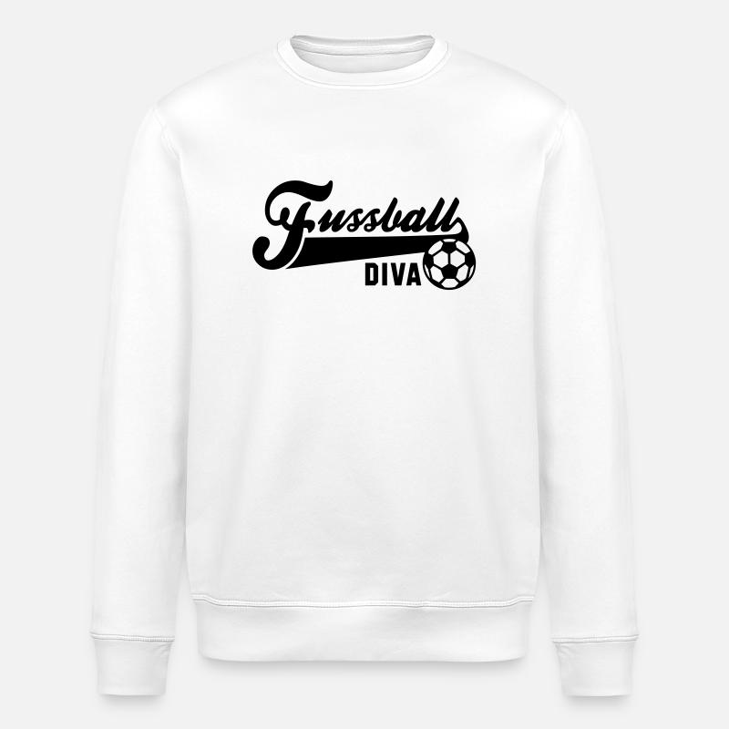 Fussball DIVA - Stanley/Stella Unisex Bio-Sweatshirt ROLLER - Weiß