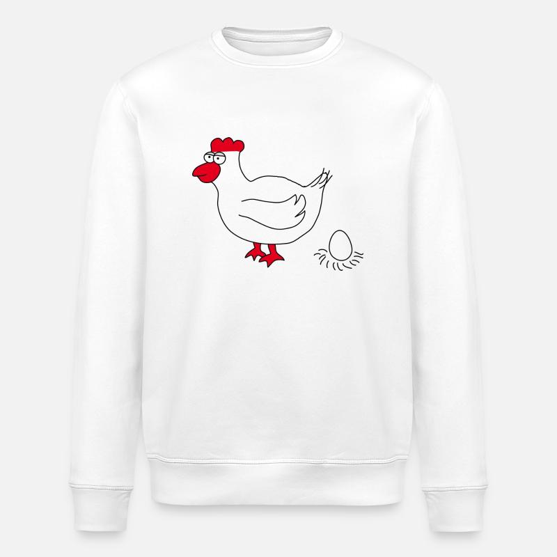 Poulet - Sweat bio ROLLER Stanley/Stella Unisexe - blanc