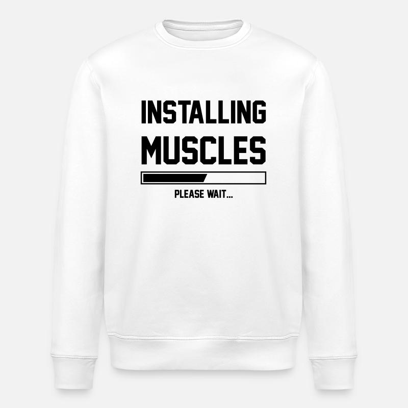 Les muscles - Sweat bio ROLLER Stanley/Stella Unisexe - blanc
