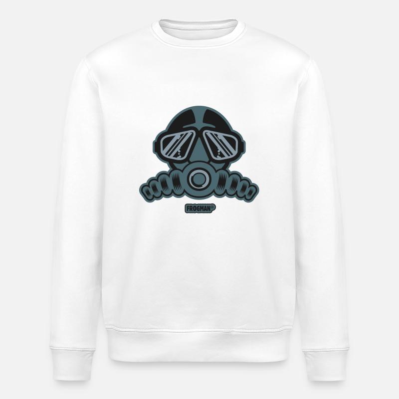 FROGMAN BLUE plongée sous marine - Sweat bio ROLLER Stanley/Stella Unisexe - blanc