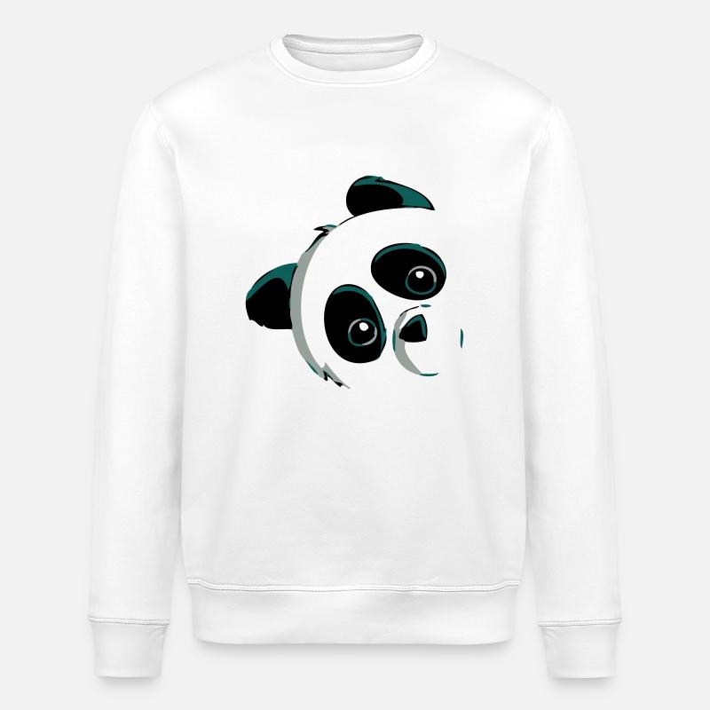 Tête de panda - Sweat bio ROLLER Stanley/Stella Unisexe - blanc