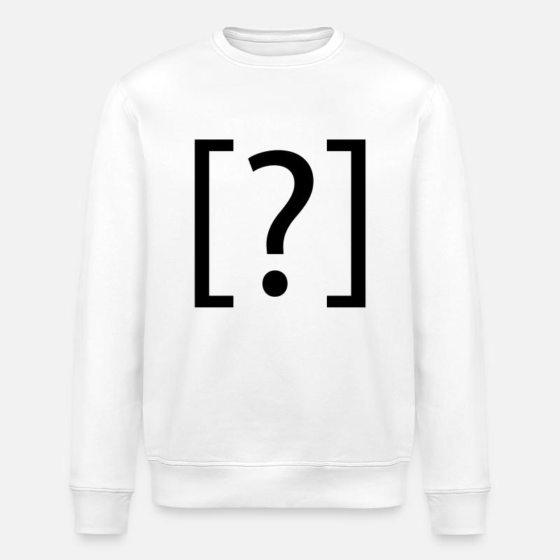 question ? - Stanley/Stella ROLLER Unisex Organic Sweatshirt - white