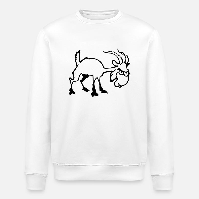 Ziegenbock - Stanley/Stella Unisex Bio-Sweatshirt ROLLER - Weiß