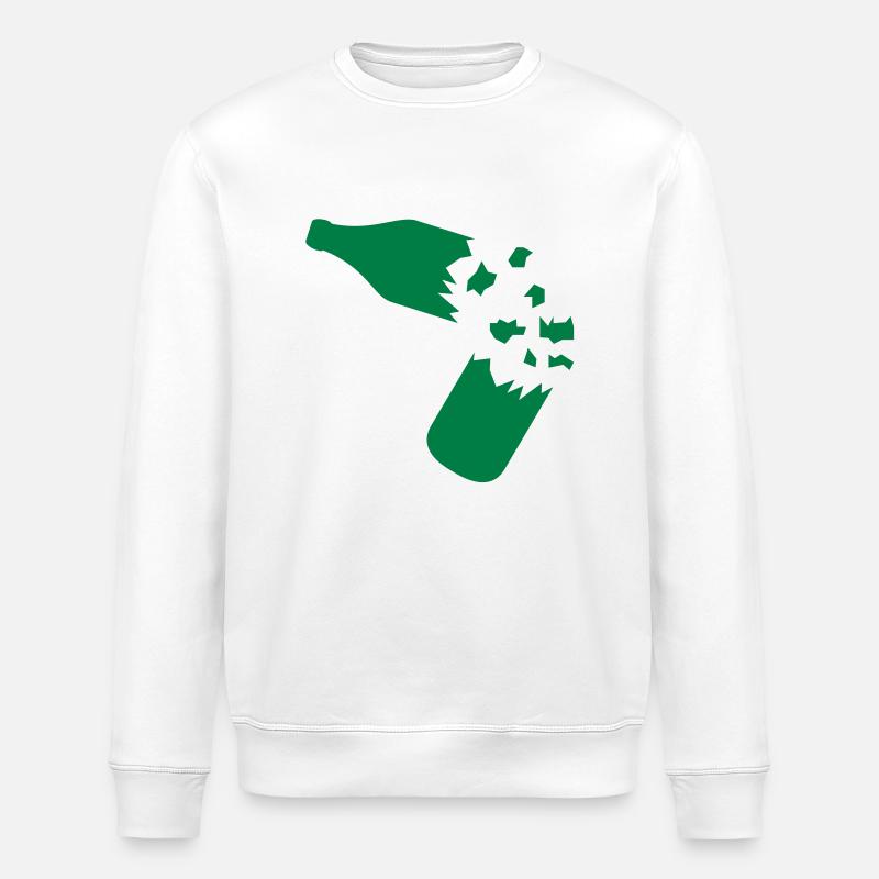 broken_bottle - Stanley/Stella ROLLER Unisex Organic Sweatshirt - white