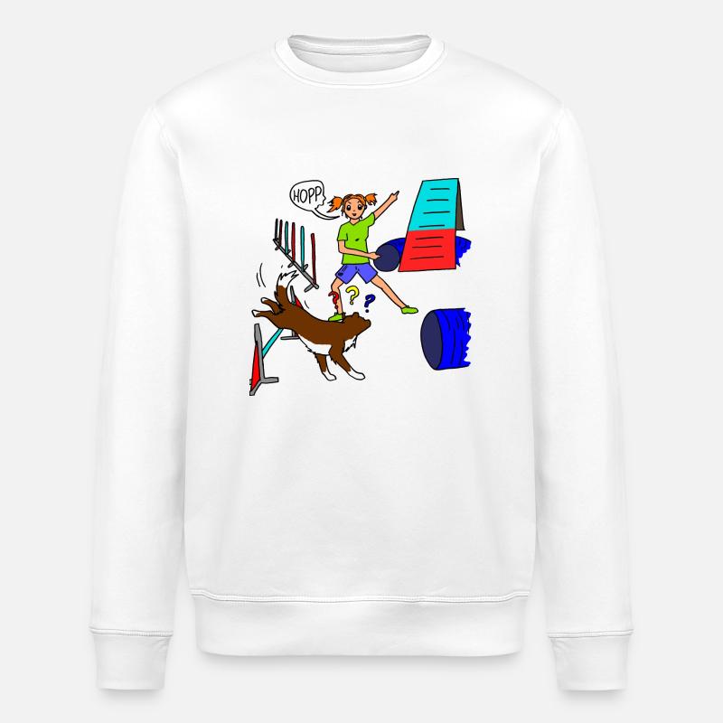 Hopp! - Stanley/Stella Unisex Bio-Sweatshirt ROLLER - Weiß