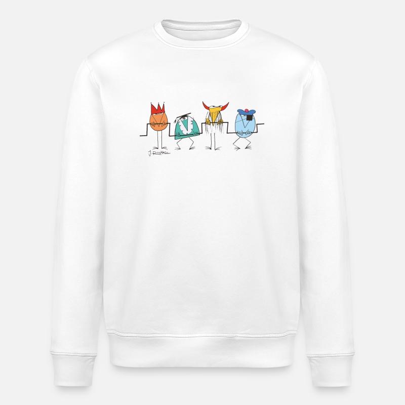 Les Shadoks pompent - Sweat bio ROLLER Stanley/Stella Unisexe - blanc