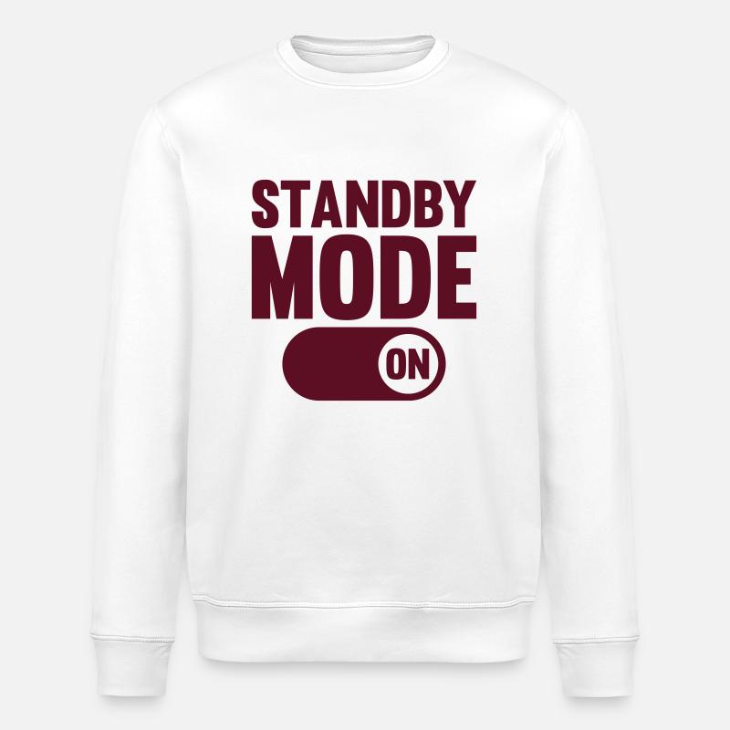 standby_mode_on_1f1 - Sweat bio ROLLER Stanley/Stella Unisexe - blanc