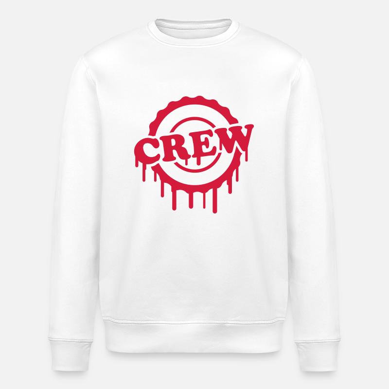 Cool Crew Stamp Design - Sweat bio ROLLER Stanley/Stella Unisexe - blanc