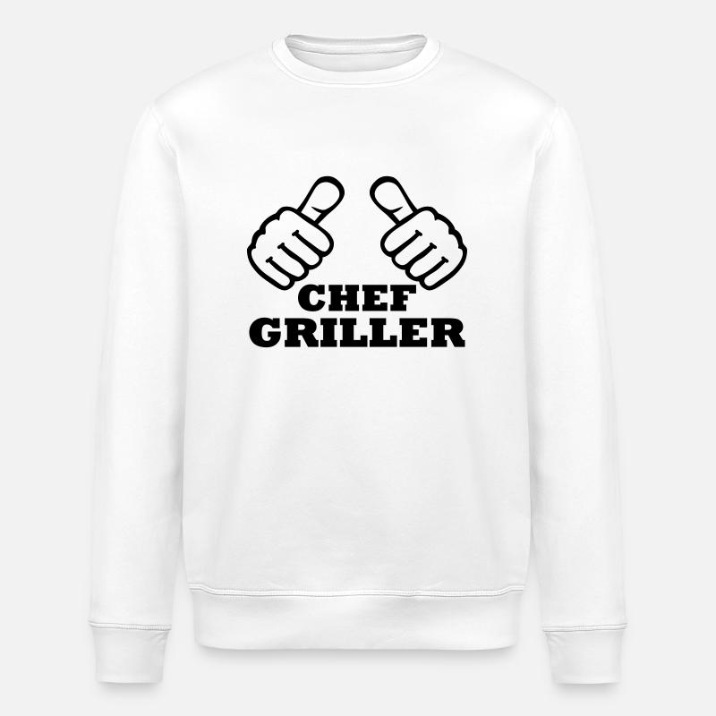 Chef Griller - Stanley/Stella Unisex Bio-Sweatshirt ROLLER - Weiß