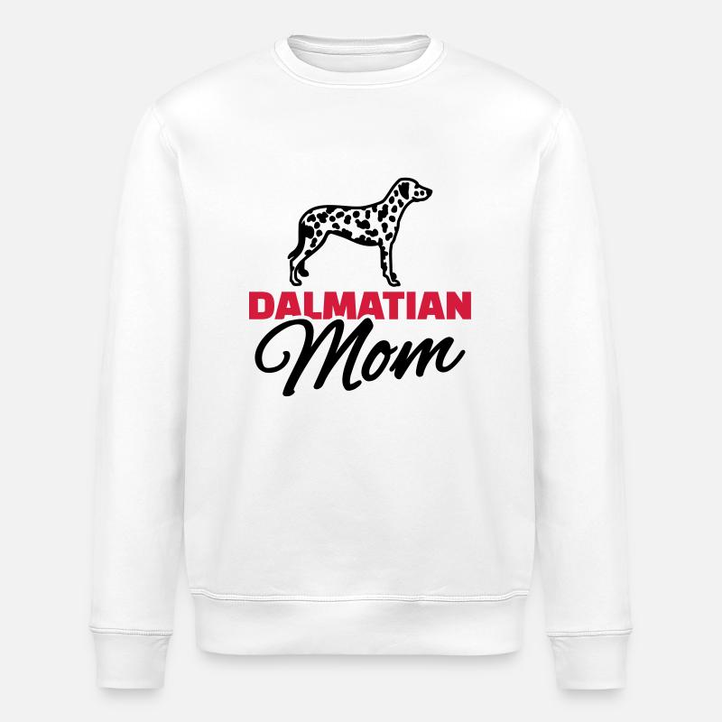 Dalmatian Mom - Stanley/Stella ROLLER Unisex Organic Sweatshirt - white