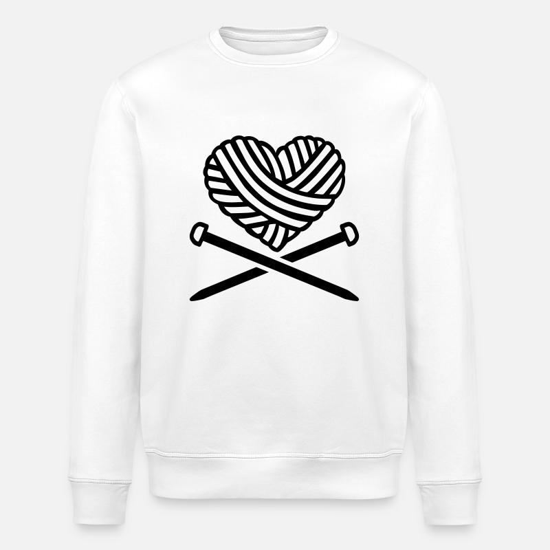 Stricken - Stanley/Stella Unisex Bio-Sweatshirt ROLLER - Weiß