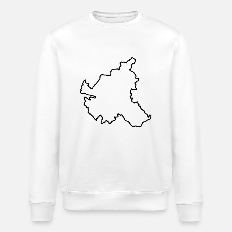 Umriss Hamburg - Stanley/Stella Unisex Bio-Sweatshirt ROLLER - Weiß