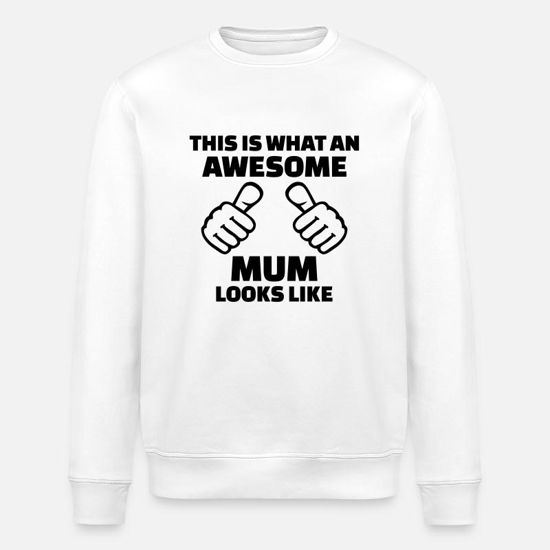 Awesome Mum - Stanley/Stella ROLLER Unisex Organic Sweatshirt - white