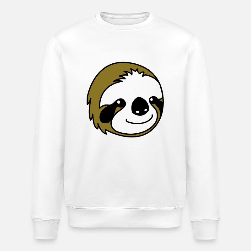 Faultier Sloth - Stanley/Stella Unisex Bio-Sweatshirt ROLLER - Weiß