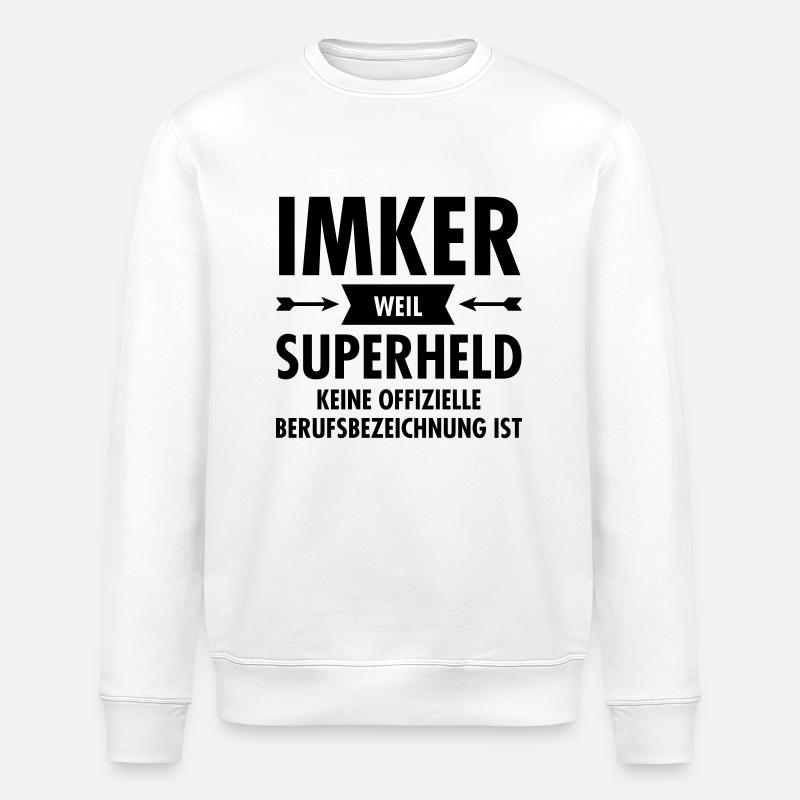 Imker - Superheld - Stanley/Stella Unisex Bio-Sweatshirt ROLLER - Weiß