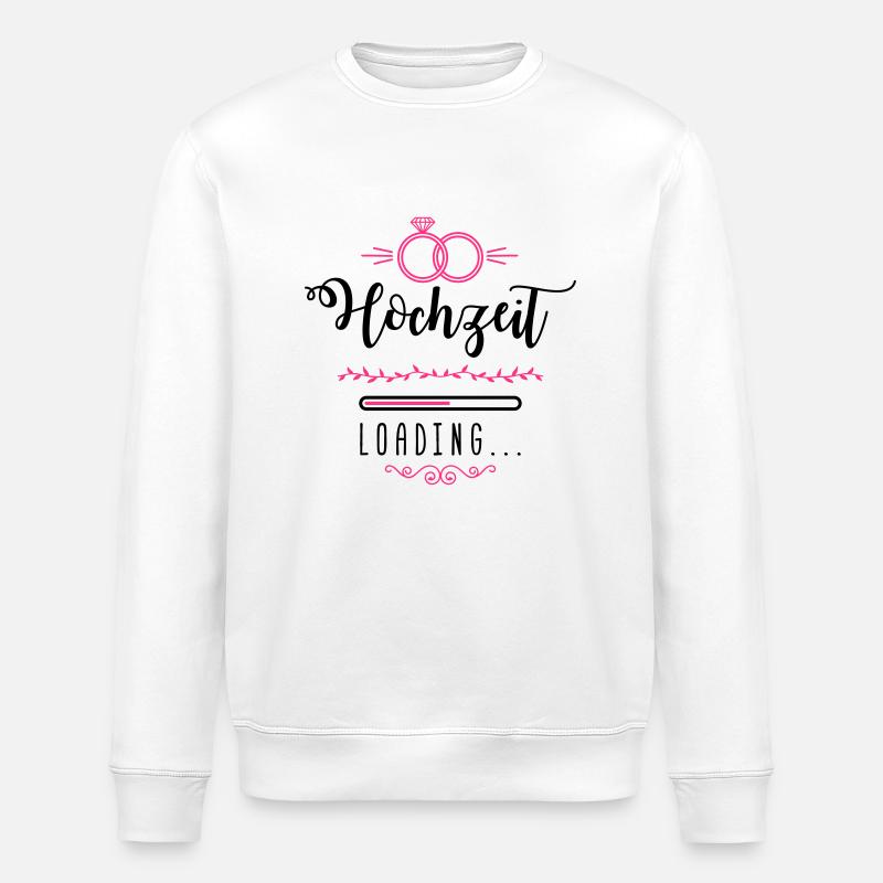 hochzeit loading ring - Stanley/Stella Unisex Bio-Sweatshirt ROLLER - Weiß