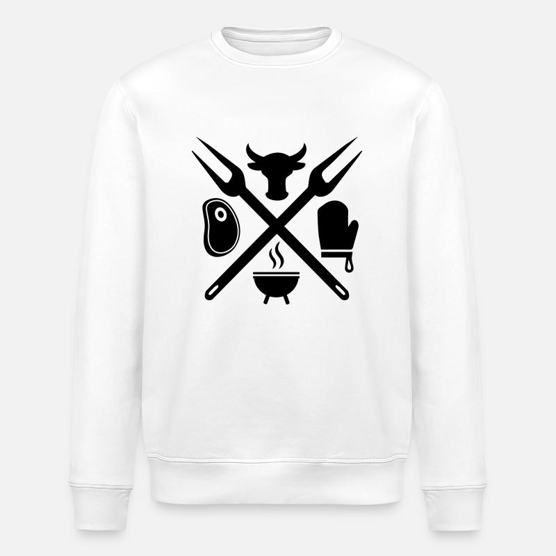 grilling - Stanley/Stella ROLLER Unisex Organic Sweatshirt - white