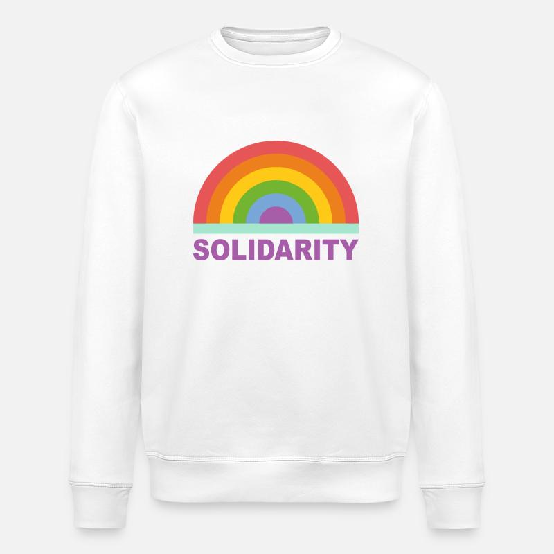 Solidarité arc-en-ciel - Sweat bio ROLLER Stanley/Stella Unisexe - blanc