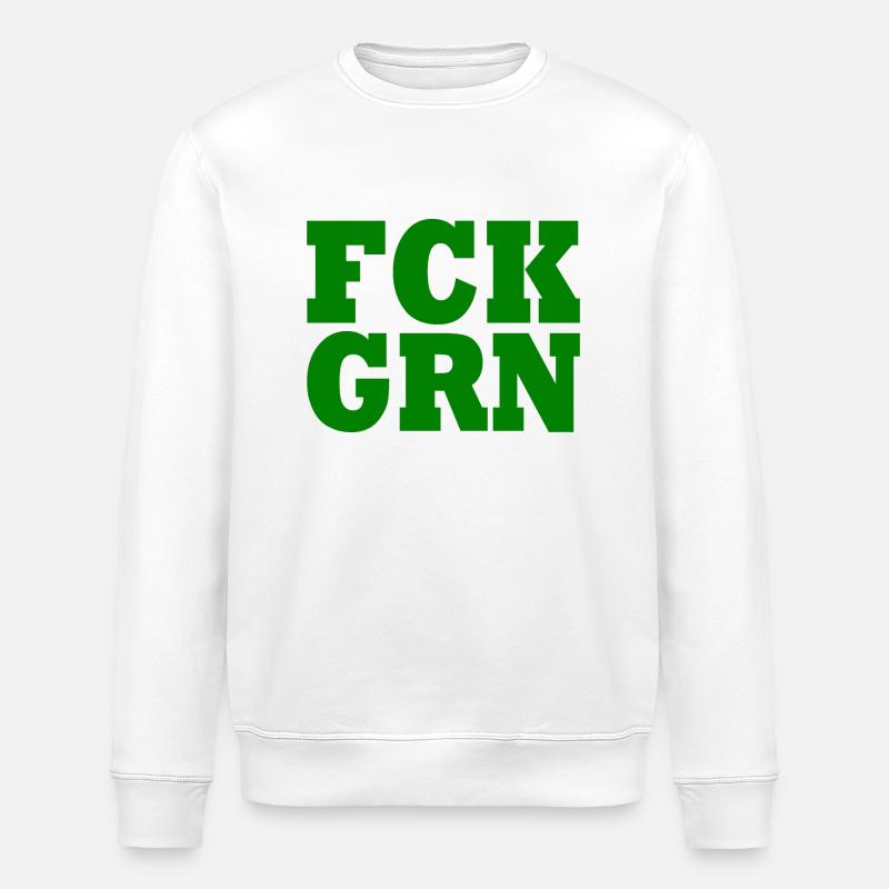 Fck grn - Stanley/Stella Unisex Bio-Sweatshirt ROLLER - Weiß