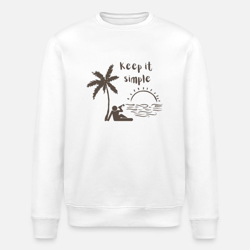 Restez simple - Sweat bio ROLLER Stanley/Stella Unisexe - blanc