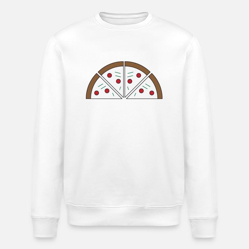 Bild von einer Pizza - Stanley/Stella Unisex Bio-Sweatshirt ROLLER - Weiß